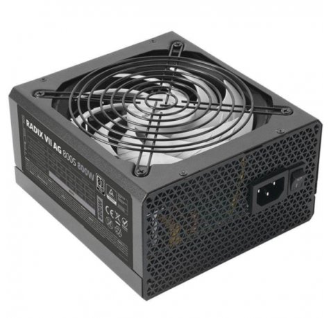 Tacens Radix VII AG 800S Fuente de Alimentacion 800W ATX - PFC Activo - Ventilador 140mm de 12dB - 80 Plus Silver - Cableado Modular - 160x150x85mm - Color Negro