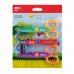 Apli Kids Pack con 3 Tijeras Escolares Creativas 13.5cm - 3 Cortes Distintos: Curva, Dentada y Zig Zag - Colores Surtidos
