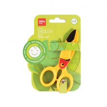 Apli Kids Tijera Preescolar 12cm - Sistema de Seguridad que Evita Cortes en la Piel, el Pelo o la Ropa - Con Formas de Animales - DiseÃ±o Tucan