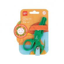 Apli Kids Tijera Preescolar 12cm - Sistema de Seguridad que Evita Cortes en la Piel, el Pelo o la Ropa - Con Formas de Animales - DiseÃ±o Cocodrilo