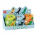 Apli Kids Expositor con 18 Tijeras Preescolares 12cm - Sistema de Seguridad que Evita Cortes en la Piel, el Pelo o la Ropa - Con Formas de Animales - DiseÃ±os Tucan, Cocodrilo y Orca