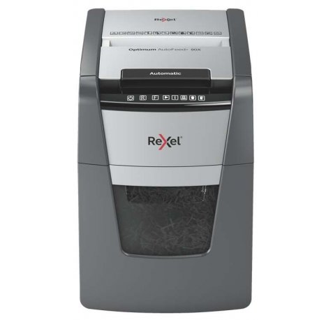 Rexel Optimum AutoFeed 90X Destructora Automatica de Corte en Particulas - 35L - Alimentacion Automatica 90 hojas - Ranura Manual 8 Hojas - Anti Atasco