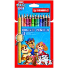 Stabilo Patrulla Canina Pack de 12 Lapices de Colores con DiseÃ±os de la Patrulla Canina - Ideal para el Colegio - Colores Surtidos
