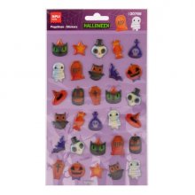 Apli Kids Pop Up Pack con 30 Pegatinas de Halloween con Efecto Volumen - Perfectas para Decorar Cuadernos, Agendas, etc...