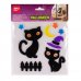 Apli Kids Pack con 10 Pegatinas Jelly de Halloween para Ventanas, Cristales, Espejos etc.. - DiseÃ±o Gatos Negros - Reposicionables - Textura Suave y Flexible - No dejan Residuos