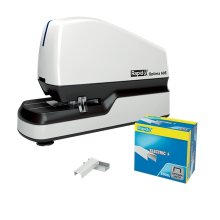 Rapid Optima 70 Grapadora Electrica de Sobremesa + Caja de 500 Grapas - Hasta 70 Hojas - Utiliza Grapas Optima HD70 - Color Gris/Negro
