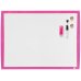 Nobo Pizarra Blanca Magnetica Pequeña 585x430 - Colores Vibrantes - Accesorios Incluidos - Fucsia
