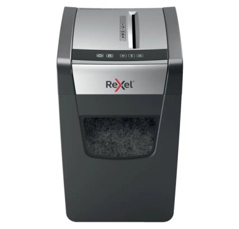 Rexel Momentum X312-SL Slimeline Destructora de Papel Manual Corte Confeti P-3 - Destruye hasta 12 Hojas - Funcionamiento Ininterrumpido 6min - Papelera de 23L - Color Gris/Plata