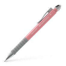 Faber-Castell Apollo Portaminas - Trazo 0.5mm - Agarre Ergonomico - Goma de Borra Integrada - Cuerpo Color Rosa (5 uds)