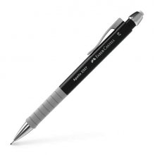 Faber-Castell Apollo Portaminas - Trazo 0.7mm - Agarre Ergonomico - Goma de Borra Integrada - Cuerpo Color Negro