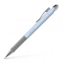 Faber-Castell Apollo Portaminas - Trazo 0.7mm - Agarre Ergonomico - Goma de Borra Integrada - Cuerpo Color Azul Claro (5 uds)