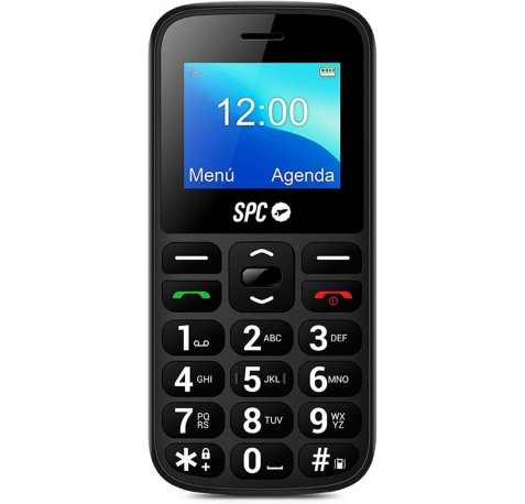 SPC Fortune 2 - Mayor Cobertura 4G - Llamada de Emergencia - Ayuda Inteligente en Remoto - Volumen de Timbre Muy Alto - Menu Sencillo con Iconos Grandes - Color Negro