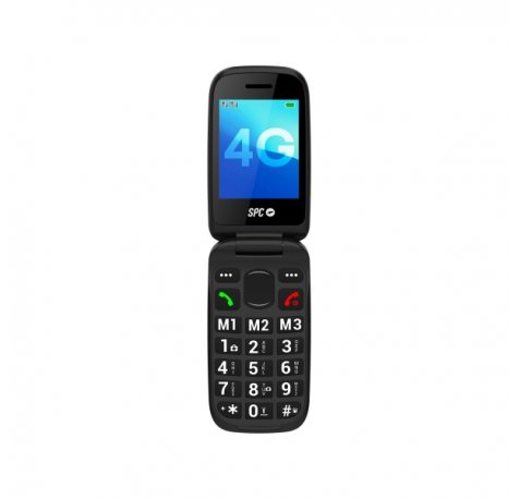SPC Harmony 2 4G Telefono Movil para Mayores - Teclas Grandes - Radio FM- Boton de SOS - 3 Memorias Directas - Linterna - Base de Carga Incluida - Color Negro
