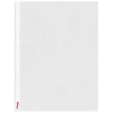 Esselte Funda Portadocumentos Calidad Basica - Lamina de PP 0,07mm - Acabado Piel de Naranja - A4 - Caja de 100 - Abertura Superior - Copysafe Transparente - 11 Taladros - PP Reciclable - Grabado en Relieve - Color Transparente