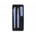 Faber-Castell Poly Pack de Boligrafo Poly Ball y Pluma Estilografica Poly Pen con Plumin B - Clip de Metal - Color Azul Claro
