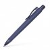 Faber-Castell Poly Ball Urban Limited Edition Boligrafo Retractil XB - Forma Triangular Ergonomica - Suave al Tacto - Color Azul Anochecer (5 uds)