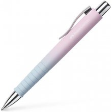 Faber-Castell Poly Ball Flow Edition Blushing Sky Boligrafo Retractil XB - Forma Triangular Ergonomica - Suave al Tacto - Color Rosa/Azul Degradado (5 uds)