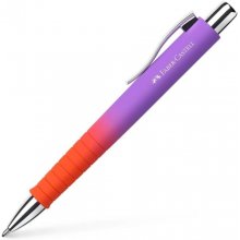 Faber-Castell Poly Ball Flow Edition Punchy Melon Boligrafo Retractil XB - Forma Triangular Ergonomica - Suave al Tacto - Color Lila/Rojo Degradado (5 uds)