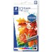 Staedtler Pasteles al Oleo 2420 Pack de 12 Ceras Blandas - Resistencia a la Rotura - Extremadamente Brillantes - Colores Surtidos