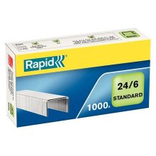 Rapid Grapas 24/6 Confort - Hasta 20 Hojas - Caja de 1000 Grapas - Alambre Flexible (20 uds)