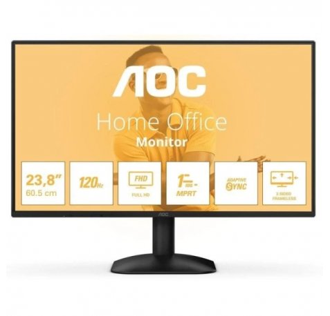 AOC 24B31H Monitor 23.8" LED IPS FullHD 120Hz - Respuesta 1ms - HDMI, VGA - VESA 100x100mm - Color Negro
