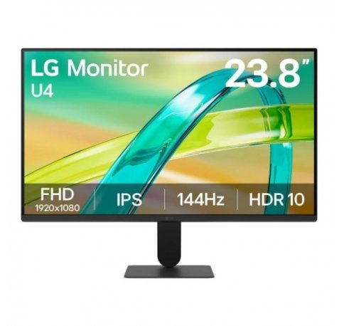 LG U4 Monitor 23.8" IPS FullHD 144Hz HDR10 FreeSync - Respuesta 5ms - 16:9 - HDMI, VGA - VESA 100x100mm