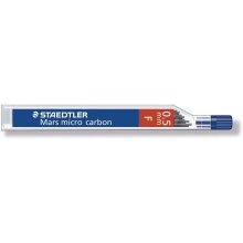 Staedtler Mars Micro Carbon 250 Tubo de 12 Minas de Grafito - Dureza F - Trazo 0.5mm - Alta Resistencia (12 uds)