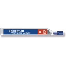 Staedtler Mars Micro Carbon 250 Tubo de 12 Minas de Grafito - Dureza H - Trazo 0.5mm - Alta Resistencia (12 uds)