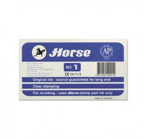 Horse Tampon Metalico Nº1 - Facil de Recargar - Resistente y Duradero - Color Azul