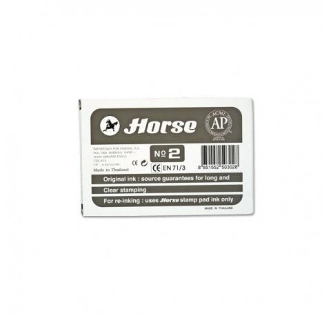 Horse Tampon Metalico Nº2 - Facil de Recargar - Resistente y Duradero - Color Negro