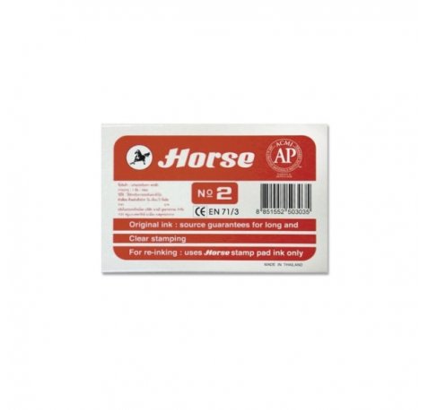 Horse Tampon Metalico Nº2 - Facil de Recargar - Resistente y Duradero - Color Rojo