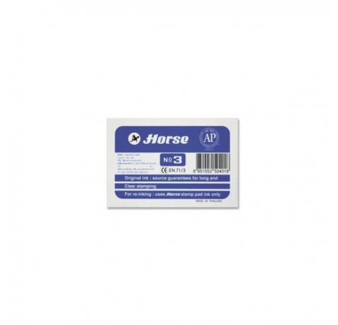Horse Tampon Metalico Nº3 - Facil de Recargar - Resistente y Duradero - Color Azul