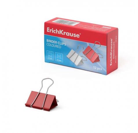 Erichkrause Pinzas para Papeles de Colores - 25mm - Resistencia Mejorada - Capacidad Hasta 110 Hojas - Color Metalico