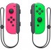 Nintendo Set de 2 Mandos Joy-Con Izquierdo/Derecho para Nintendo Switch - Autonomia hasta 20h - Vibracion HD - Sensor de Movimiento y Acelerometro - Boton de Captura - Sensor NFC para Amiibo - Camara Infrarroja - Color Rosa y Verde Neon
