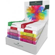 Faber-Castell Textliner 46 Expositor con 11 Packs de 4 Marcadores Neon y 11 Packs de 4 Marcadores Pastel - Punta Biselada - Trazo entre 1mm y 5mm - Tinta con Base de Agua - Colores Surtidos