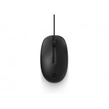 HP 128 Raton Laser USB - Sensor 1200 DPI Ajustable - DiseÃ±o Ambidiestro Ergonomico - 3 Botones con Rueda de Desplazamiento - Plug & Play - Color Negro