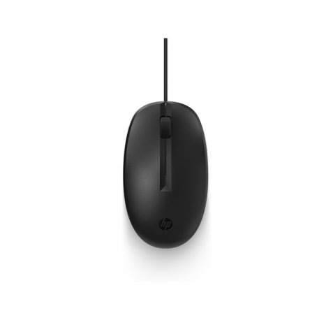 HP 128 Raton Laser USB - Sensor 1200 DPI Ajustable - DiseÃ±o Ambidiestro Ergonomico - 3 Botones con Rueda de Desplazamiento - Plug & Play - Color Negro