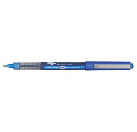 Uni-ball Eye Ocean Care UB-157ROP Boligrafo de Tinta Liquida - Punta de Bola 0.7mm - Trazo 0.5mm - Tinta Resistente al Agua y Luz - Color Azul (12 uds)