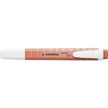 Stabilo Swing Cool Pastel Marcador Fluorescente - Cuerpo Plano - Punta Biselada - Trazo entre 1 y 4mm - Tinta con Base de Agua - Color Coral Meloso (10 uds)