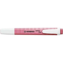 Stabilo Swing Cool Pastel Marcador Fluorescente - Cuerpo Plano - Punta Biselada - Trazo entre 1 y 4mm - Tinta con Base de Agua - Color Rosa Cerezo en Flor (10 uds)