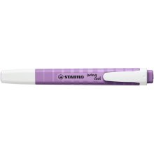 Stabilo Swing Cool Naturecolors Wildflower Marcador Fluorescente - Cuerpo Plano - Punta Biselada - Trazo entre 1 y 4mm - Tinta con Base de Agua - Antisecado - Color Lila Grisaceo (10 uds)