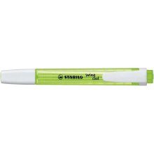 Stabilo Swing Cool Marcador Fluorescente - Cuerpo Plano - Punta Biselada - Trazo entre 1 y 4mm - Tinta con Base de Agua - Antisecado - Color Verde (10 uds)