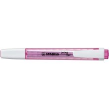 Stabilo Swing Cool Marcador Fluorescente - Cuerpo Plano - Punta Biselada - Trazo entre 1 y 4mm - Tinta con Base de Agua - Antisecado - Color Rosa (10 uds)