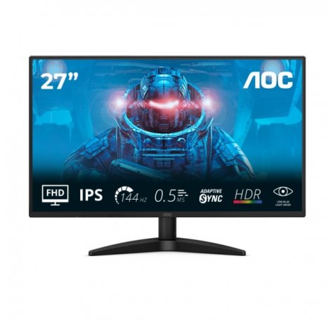 AOC 27B36X Monitor 27" LED IPS FullHD 144Hz - Respuesta 4ms - HDMI, Displayport - VESA 100x100mm - Color Negro