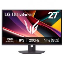 LG UltraGear Monitor 27" IPS QHD 200Hz HDR400 FreeSync Premium - Respuesta 1ms - Ajustable en Altura, Inclinable y Giratorio - HDMI, DisplayPort - VESA 100x100