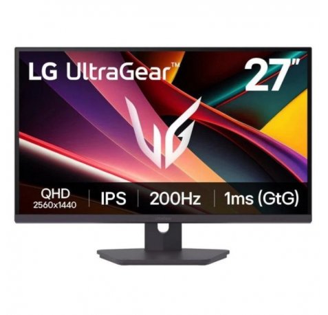 LG UltraGear Monitor 27" IPS QHD 200Hz HDR400 FreeSync Premium - Respuesta 1ms - Ajustable en Altura, Inclinable y Giratorio - HDMI, DisplayPort - VESA 100x100