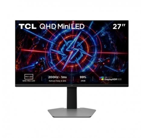 TCL 27P2A Monitor 27" MiniLED - 2K QHD - IPS HDR600 - 200Hz - Freesync Premium