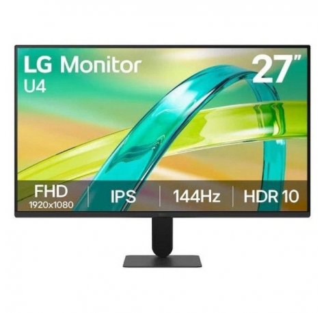 LG U4 Monitor 27" IPS FullHD 144Hz HDR10 FreeSync - Respuesta 5ms - 16:9 - HDMI, VGA - VESA 100x100mm