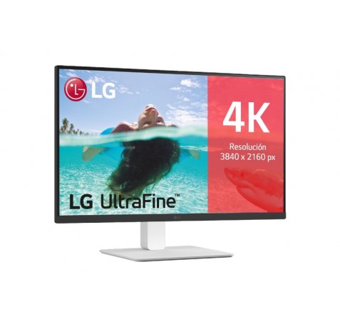LG UltraFine Monitor LED 27" IPS UltraHD 4K HDR10 - 60Hz - Respuesta 5ms - Angulo de Vision 178º - 16:9 - HDMI, DisplayPort - VESA 100x100mm - Color Blanco