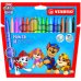 Stabilo Power Patrulla Canina Pack con 18 Rotuladores con DiseÃ±os de la Patrulla Canina - Punta Media de 2mm - Tinta Lavable - Capuchon Ventilado - Colores Surtidos